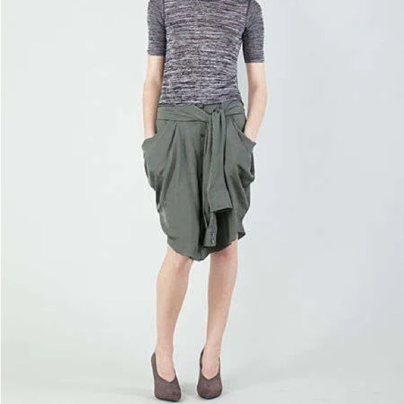 Alexander Wang Silky Front Tie Shirt Skirt size 0,All Products : American Fashion Style Bags On Sale